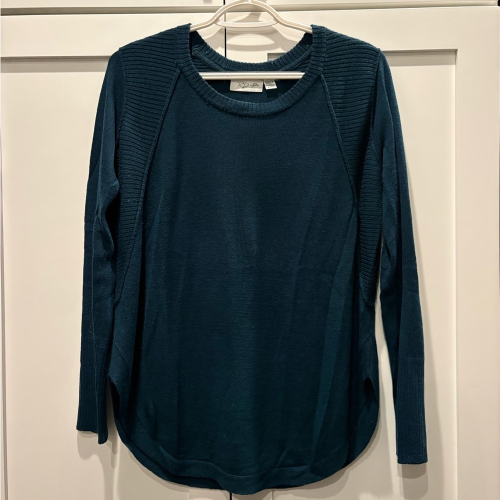 Teal Long Sleeve Women's Sweater